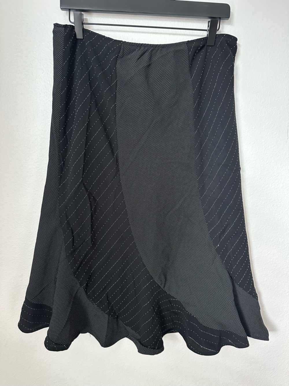 T.Garment Black Paneled A-Line Trumpet Skirt - Women's